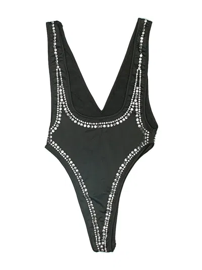 Pre-owned Shein Bodysuit In Black