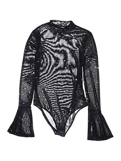 Pre-owned Shein Bodysuit In Black