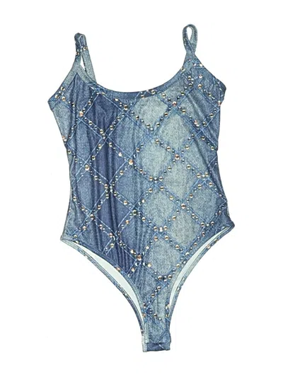 Pre-owned Shein Bodysuit In Blue