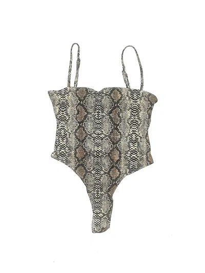 Pre-owned Shein Bodysuit In Brown