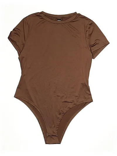 Pre-owned Shein Bodysuit In Brown