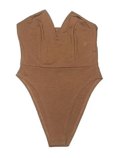 Pre-owned Shein Bodysuit In Brown
