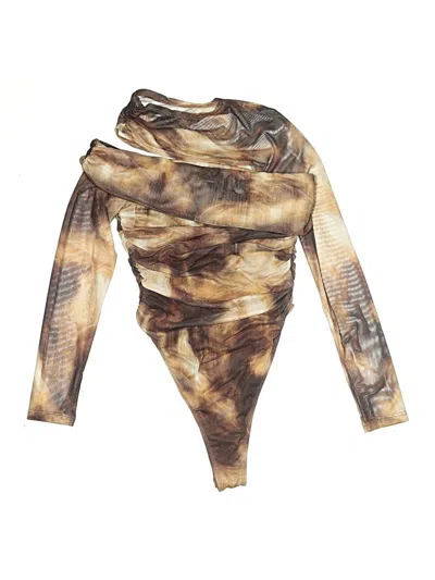 Pre-owned Shein Bodysuit In Brown