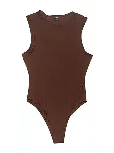 Pre-owned Shein Bodysuit In Brown
