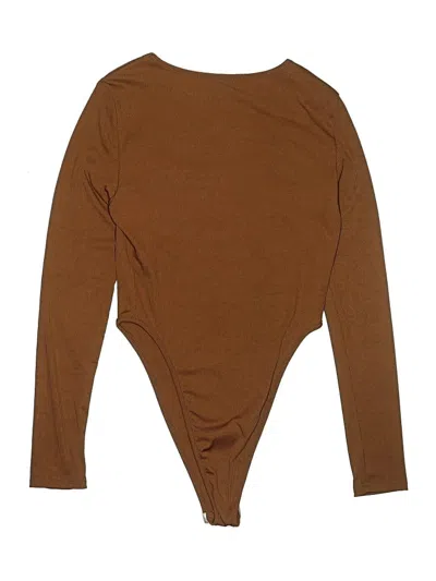 Pre-owned Shein Bodysuit In Brown