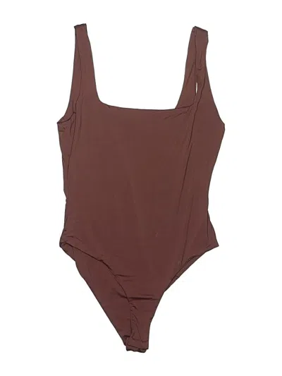 Pre-owned Shein Bodysuit In Brown