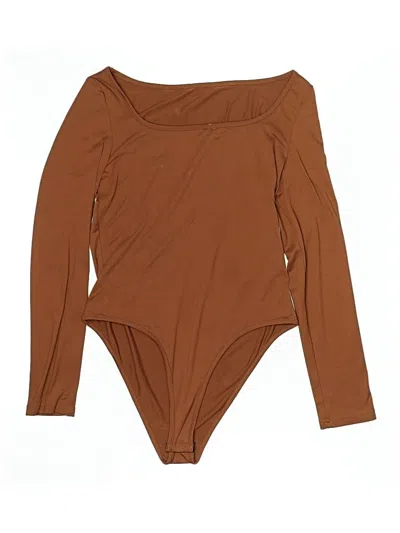 Pre-owned Shein Bodysuit In Brown