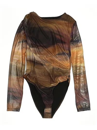 Pre-owned Shein Bodysuit In Brown