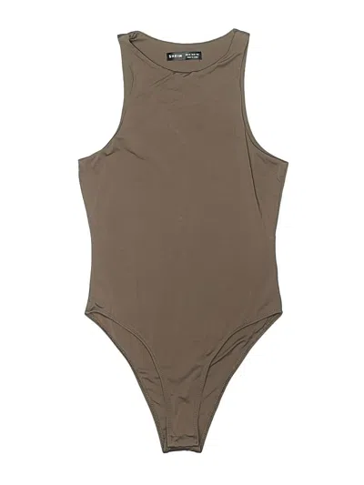 Pre-owned Shein Bodysuit In Brown
