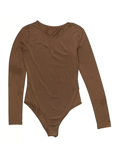 Pre-owned Shein Bodysuit In Brown