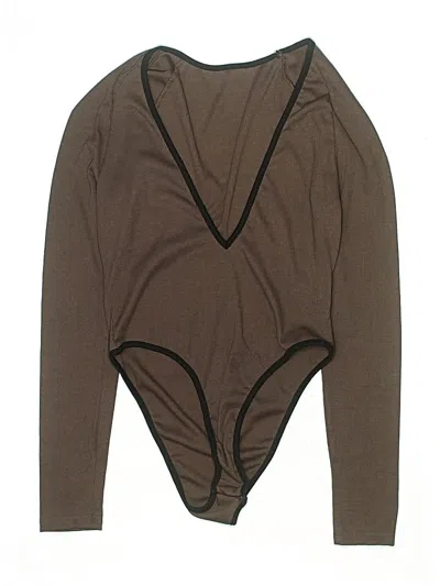 Pre-owned Shein Bodysuit In Brown