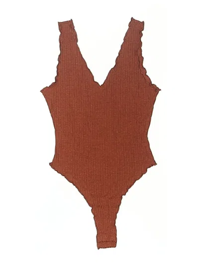 Pre-owned Shein Bodysuit In Brown