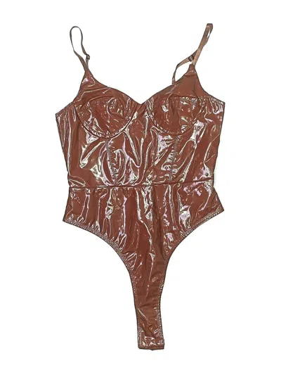 Pre-owned Shein Bodysuit In Brown