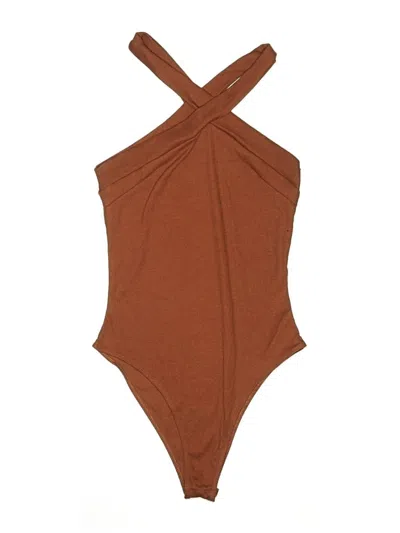 Pre-owned Shein Bodysuit In Brown
