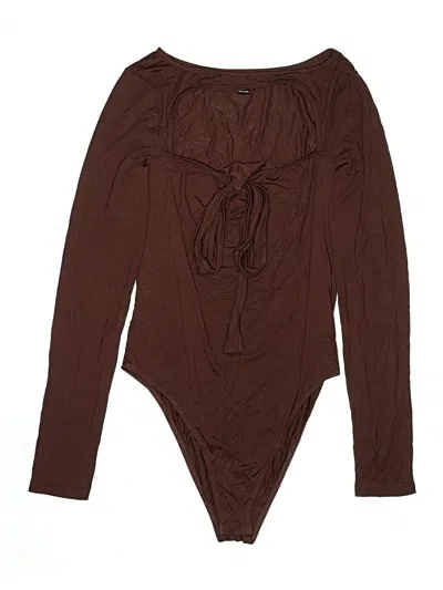Pre-owned Shein Bodysuit In Brown