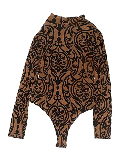 Pre-owned Shein Bodysuit In Brown