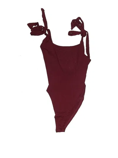 Pre-owned Shein Bodysuit In Burgundy