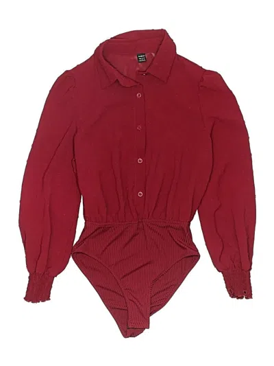 Pre-owned Shein Bodysuit In Burgundy