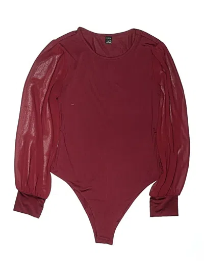 Pre-owned Shein Bodysuit In Burgundy