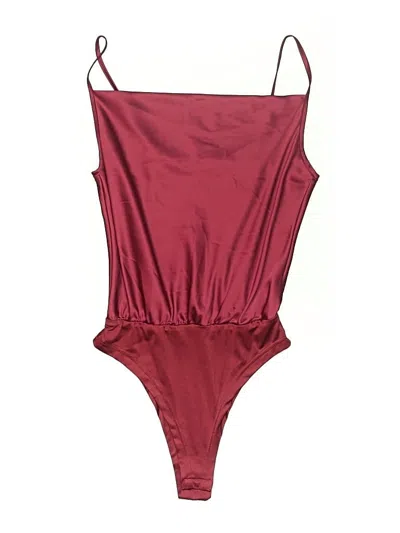 Pre-owned Shein Bodysuit In Burgundy