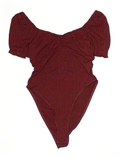 Pre-owned Shein Bodysuit In Burgundy