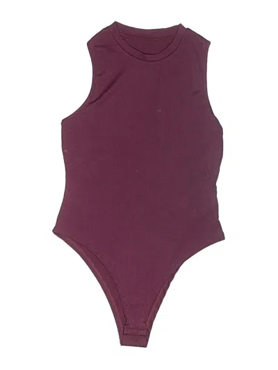 Pre-owned Shein Bodysuit In Burgundy