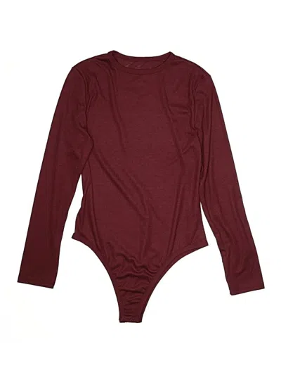 Pre-owned Shein Bodysuit In Burgundy