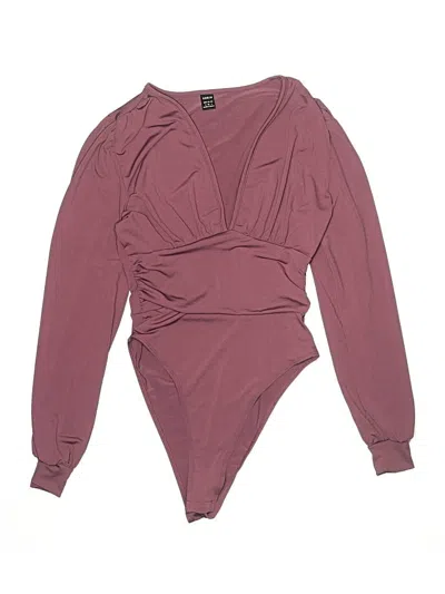 Pre-owned Shein Bodysuit In Burgundy