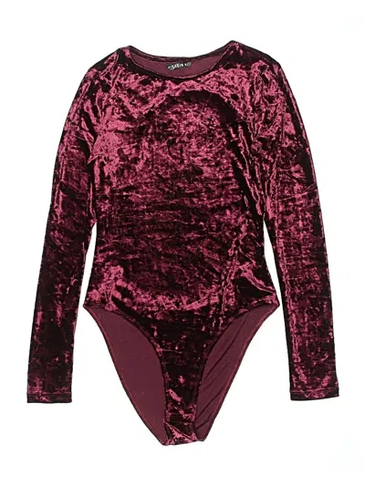 Pre-owned Shein Bodysuit In Burgundy