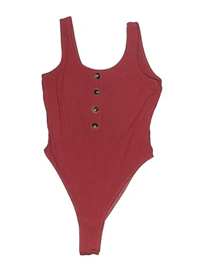Pre-owned Shein Bodysuit In Burgundy