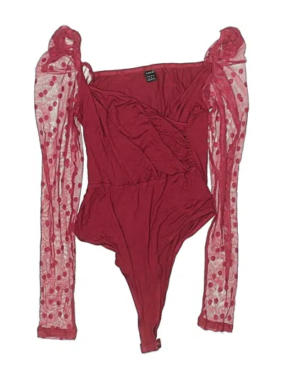 Pre-owned Shein Bodysuit In Burgundy