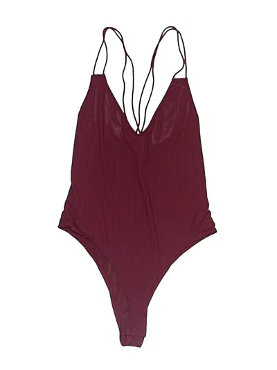 Pre-owned Shein Bodysuit In Burgundy