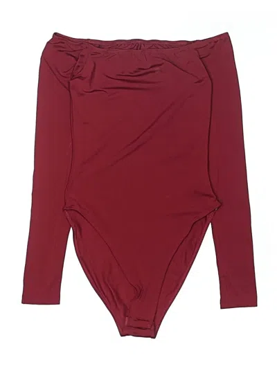 Pre-owned Shein Bodysuit In Burgundy