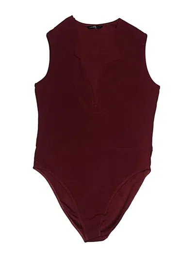 Pre-owned Shein Bodysuit In Burgundy