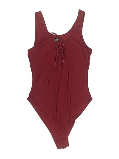 Pre-owned Shein Bodysuit In Burgundy