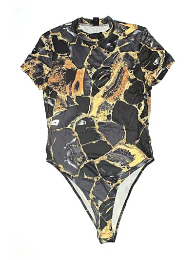 Pre-owned Shein Bodysuit In Gold