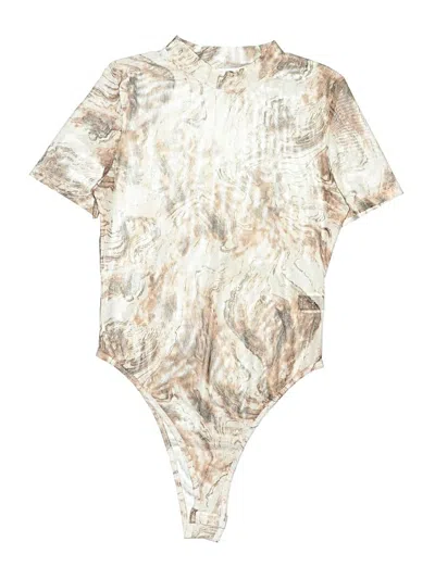 Pre-owned Shein Bodysuit In Ivory