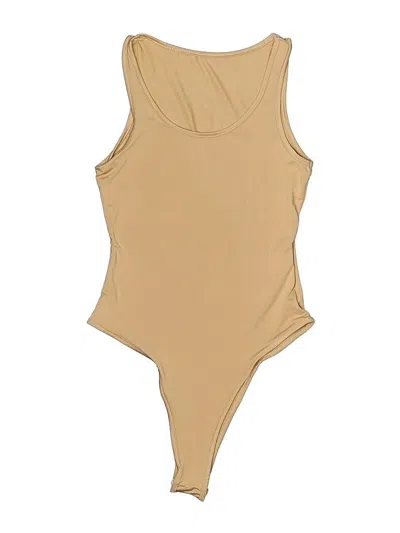 Pre-owned Shein Bodysuit In Tan