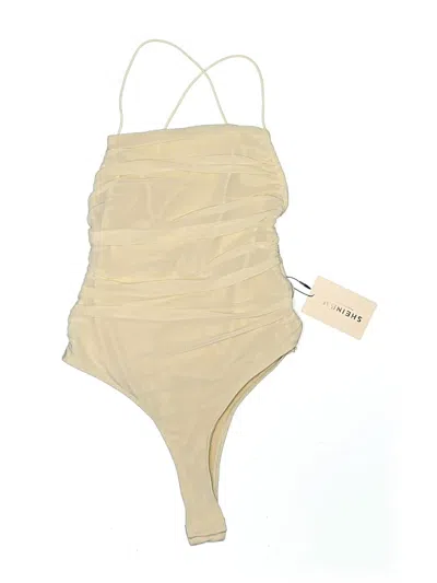 Pre-owned Shein Bodysuit In Tan