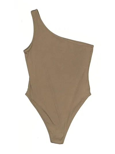 Pre-owned Shein Bodysuit In Tan