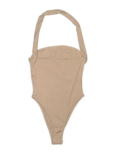 Pre-owned Shein Bodysuit In Tan