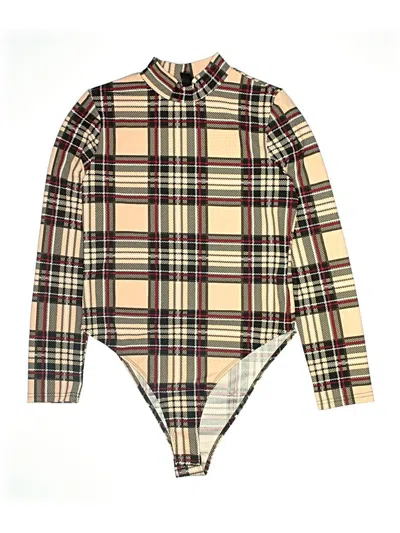 Pre-owned Shein Bodysuit In Tan
