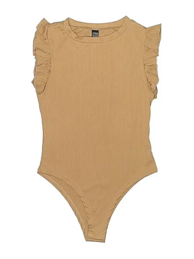 Pre-owned Shein Bodysuit In Tan
