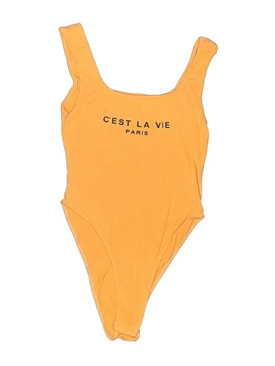 Pre-owned Shein Bodysuit In Yellow