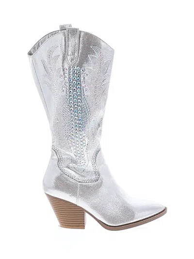 Pre-owned Shein Boots In Silver