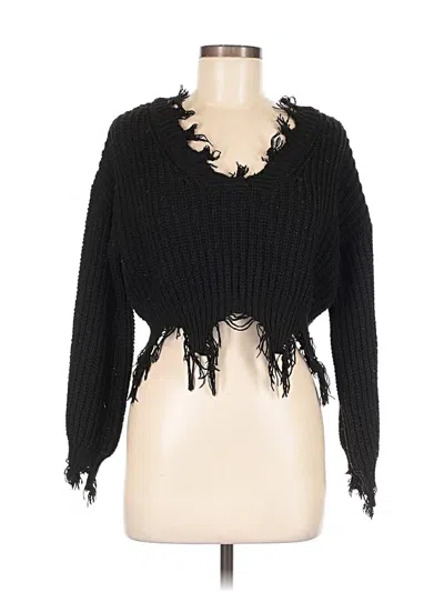 Pre-owned Shein Cardigan Sweater In Black