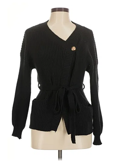 Pre-owned Shein Cardigan Sweater In Black