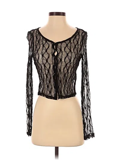 Pre-owned Shein Cardigan Sweater In Black