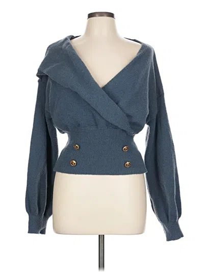 Pre-owned Shein Cardigan Sweater In Blue