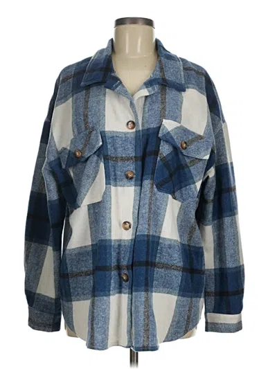 Pre-owned Shein Cardigan Sweater In Blue